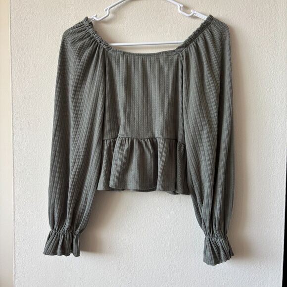 Altar'd State Green Long Sleeve Top - Size Small - Picture 6 of 11